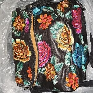 Patricia Nash Floral Leather Backpack